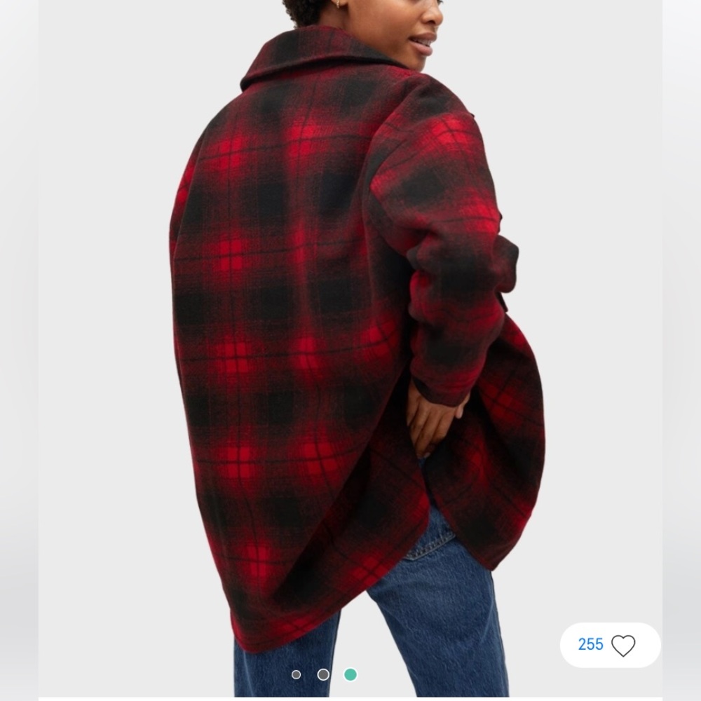 Mango Oversized Plaid Shirt Jacket - image 2
